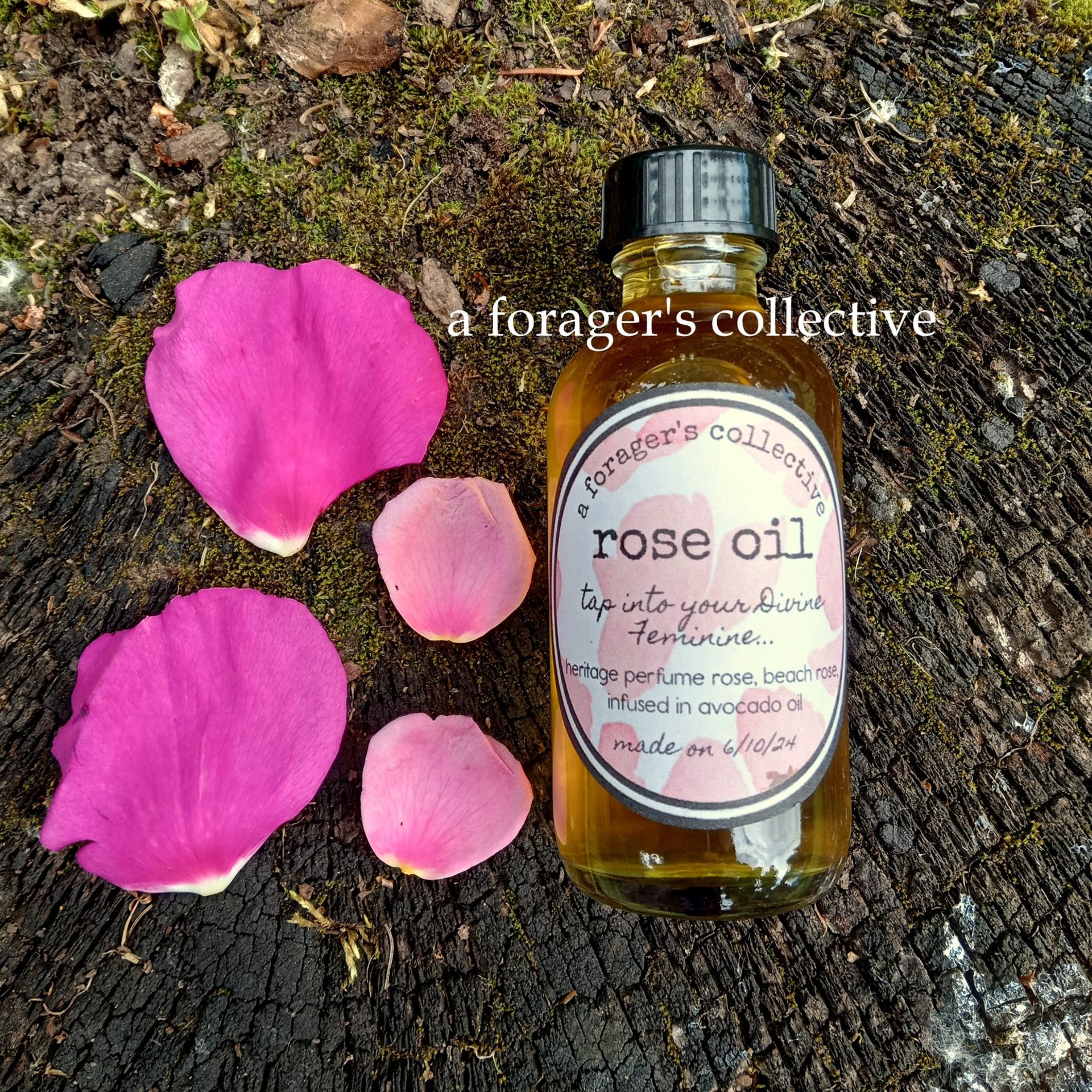 rose flower oil - fresh flower herbal infusion